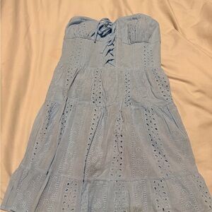 Edikted eyelet blue dress